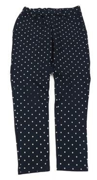 Tmavomodré bodkovaná é teplákové nohavice Name it