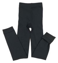 Tmavosivé thermo pančuskové legíny