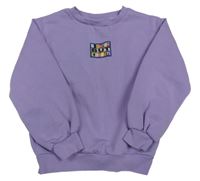 Fialová mikina s nášivkou H&M