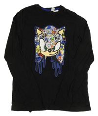 Čierne pyžamové tričko so Sonicem H&M