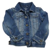 Tmavomodrá riflová bunda s kapsami GAP