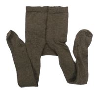 Hnedé rebrované pančuchy H&M