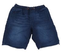 Tmavomodré teplákové riflové kraťasy Pepperts