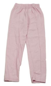 Svetloružové rebrované legíny