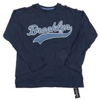 Nové - tmavomodré triko s nápisem dunnes 