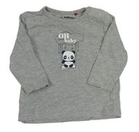 Sivé melírované tričko s pandou S. Oliver