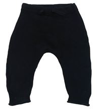 Tmavomodré pletené tepláky H&M
