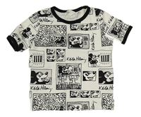 Bielo-čierne tričko s Mickeym zn. H&M
