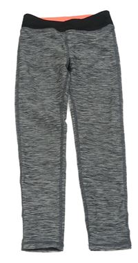 Tmavošedé melírované sportovní legíny H&M
