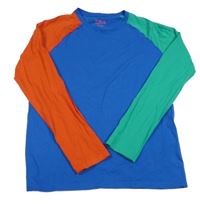 Modro-červeno-zelené tričko TCM