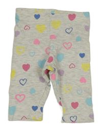 Svetlosivé melírované crop legíny so srdiečkami Primark