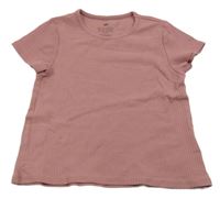 Fialové žebrované tričko H&M