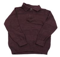 Mahagónovoý sveter s golierikom Tu