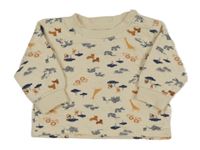 Béžová mikina so zvieratkami