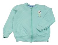 Svetlomodrá prešívaná mikina s výšivkou Lupilu