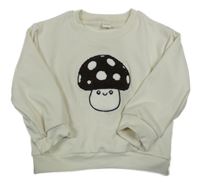 Béžová mikina s houbou