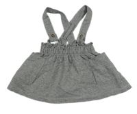 Sivo-biela melírovaná na traká sukňa