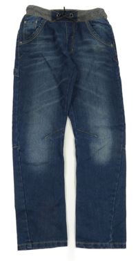 Tmavomodré rifle s úpletovým pasem George