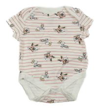 Bielo-ružové pruhované body s Minnie a Daisy Primark