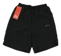 Nové - Čierne plážové kraťasy s logom Slazenger