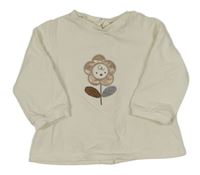 Smetanová mikina s květem Mayoral
