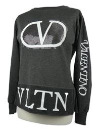 Dámská tmavošedá mikina s logem Valentino 