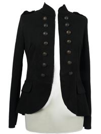 Dámský černý semišové blejzr s gombíky Chic&Jeune 