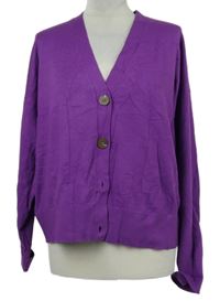 Dámský purpurový propínací svetr TU 