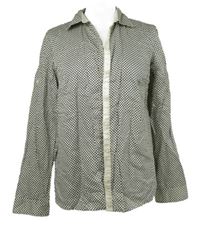 Dámská bílo-černá vzorovaná halenka S. Oliver 