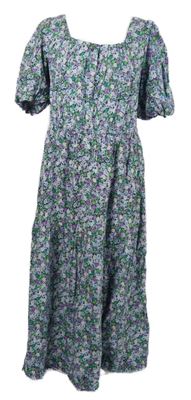 Dámské barevné kytičkované žabičkové šaty M&S