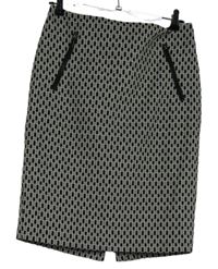 Dámska čierno-biela kockovaná púzdrová sukňa M&S