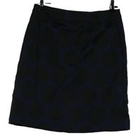 Dámska tmavomodro-čierna bodkovaná sukňa Laura Ashley