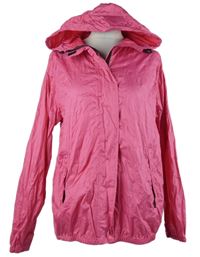 Dámská fuchsiová šusťáková sportovní nepromokavá bunda s kapucí Crane 