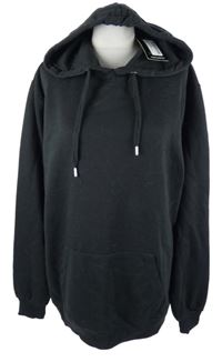 Nové - Pánska čierna mikina s kapucňou Boohoo