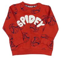 Červená mikina so Spidermany a nápisom zn. Marvel