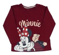 Vínové tričko s Minnie zn. Disney