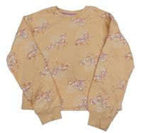 Marhuľová crop mikina s jednorožcami Dunnes