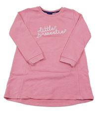 Ružové teplákové šaty s nápisom Lupilu