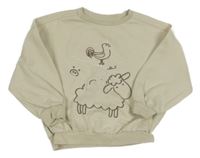 Svetlobéžová overisze mikina so zvieratkami George