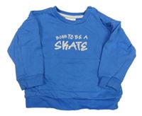 Modrá mikina s nápisom so cute