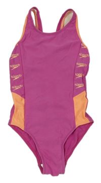 Růžovo-oranžové plavky Speedo 