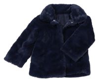 Tmavomodrá kožušinová podšitá bunda dunnes