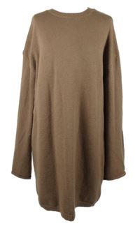 Dámske hnedé svetrové šaty Shein