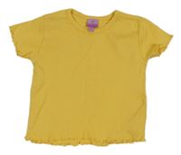 Horčicové tričko s volánikmi Tik&Tak