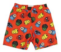 Červené plážové kraťasy - Avengers Marvel