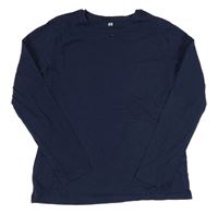 Tmavomodré tričko H&M
