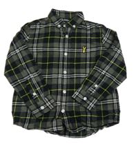 Čierno-sivo-biela kockovaná košeľa s nášivkou zn. Next