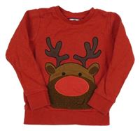 Červená mikina so sobom zn. Next