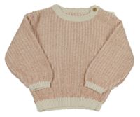 Svetloružová -biely sveter zn. George