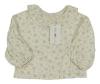 Nové - Smotanová kvetovaná blúzka